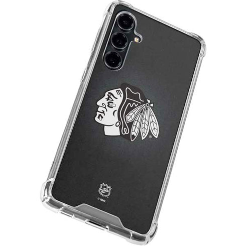 NHL Chicago Blackhawks Black Background Galaxy S23 FE Clear Case