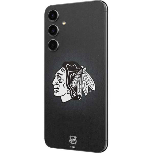 NHL Chicago Blackhawks Black Background Galaxy S23 FE Skin