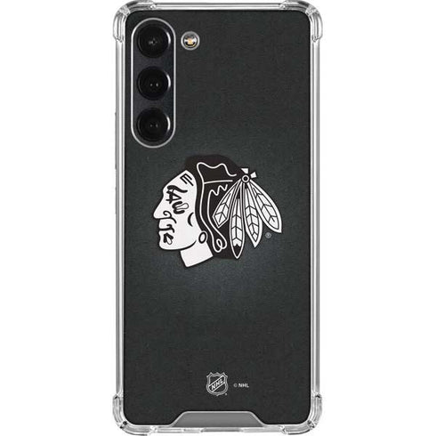 NHL Chicago Blackhawks Black Background Galaxy S23 Plus Clear Case