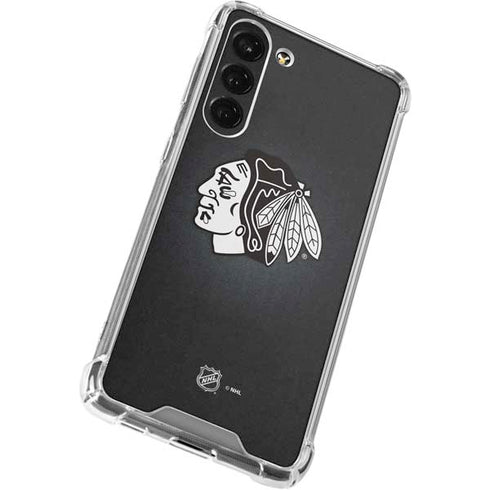 NHL Chicago Blackhawks Black Background Galaxy S23 Plus Clear Case
