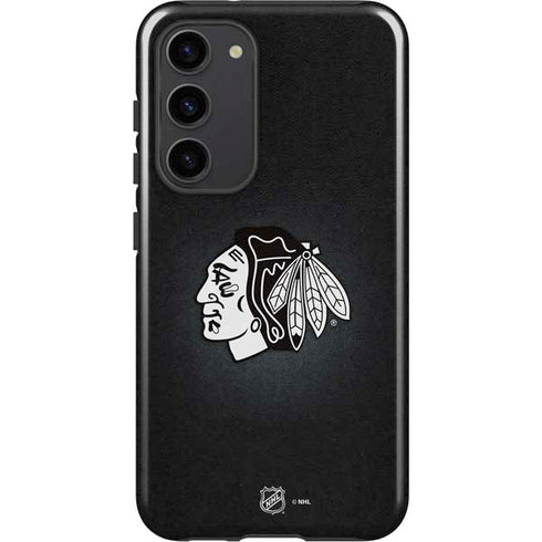 NHL Chicago Blackhawks Black Background Galaxy S23 Plus Pro Case