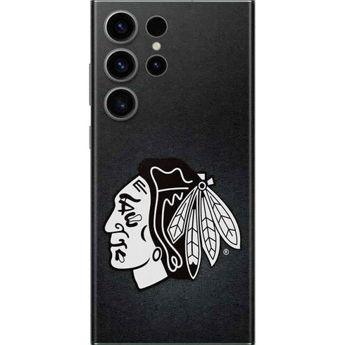 NHL Chicago Blackhawks Black Background Galaxy S23 Ultra Skin