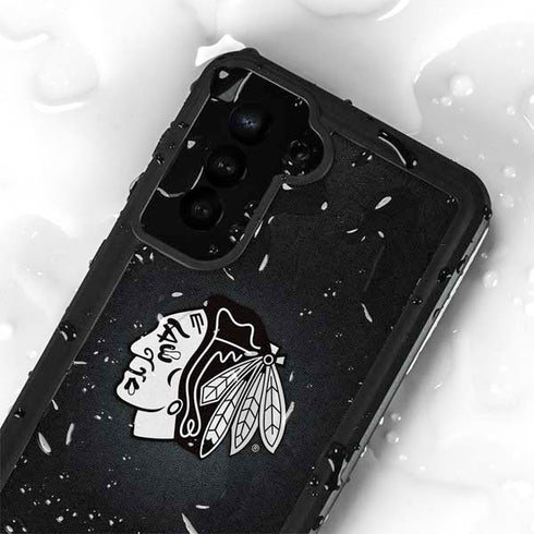 NHL Chicago Blackhawks Black Background Galaxy S23 Waterproof Case