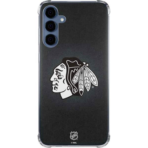 NHL Chicago Blackhawks Black Background Galaxy S24 Clear Case