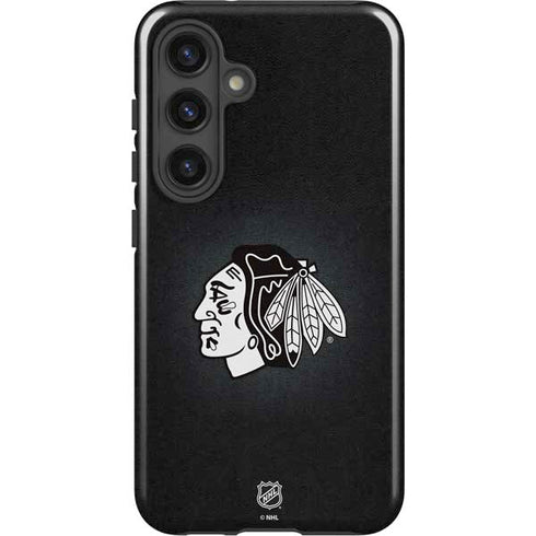 NHL Chicago Blackhawks Black Background Galaxy S24 Impact Case