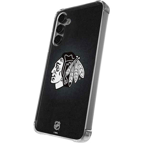 NHL Chicago Blackhawks Black Background Galaxy S24 Plus Clear Case