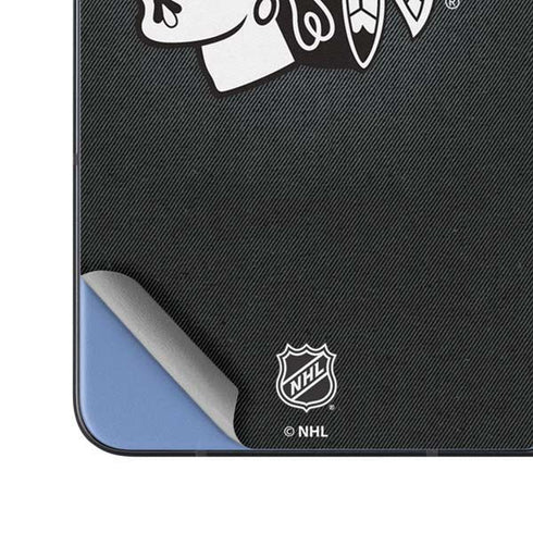 NHL Chicago Blackhawks Black Background Galaxy Z Fold5 5G Skin