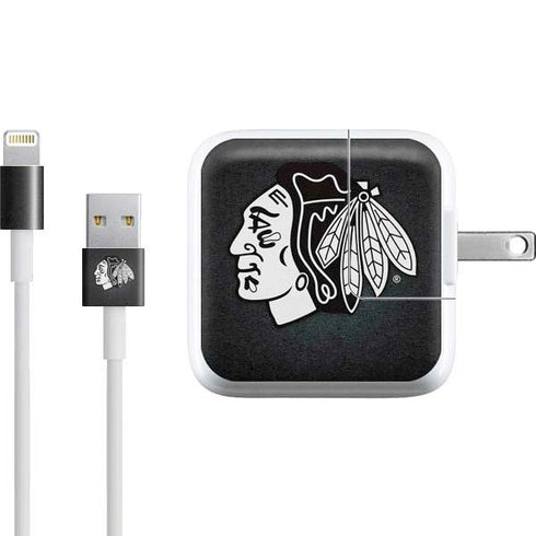 NHL Chicago Blackhawks Black Background iPad Charger (10W USB) Skin