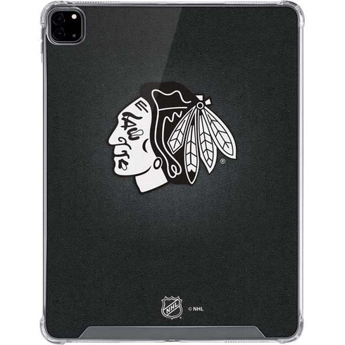 NHL Chicago Blackhawks Black Background iPad Pro 12.9in (2020) Clear Case