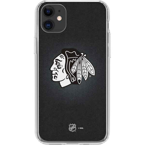 NHL Chicago Blackhawks Black Background iPhone 11 Clear Case