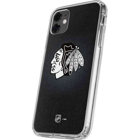 NHL Chicago Blackhawks Black Background iPhone 11 Clear Case