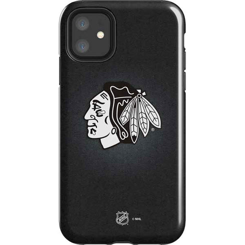 NHL Chicago Blackhawks Black Background iPhone 11 Impact Case