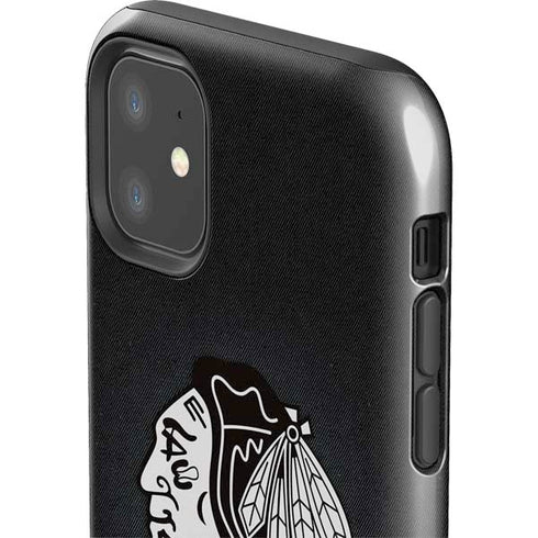 NHL Chicago Blackhawks Black Background iPhone 11 Impact Case