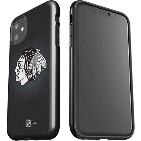 NHL Chicago Blackhawks Black Background iPhone 11 Impact Case