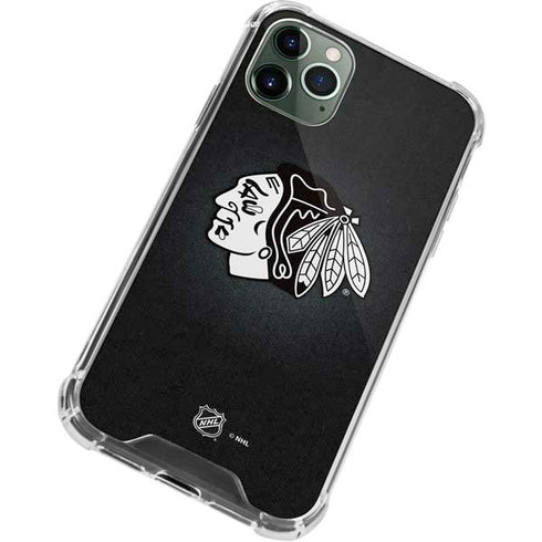 NHL Chicago Blackhawks Black Background iPhone 11 Pro Max Clear Case