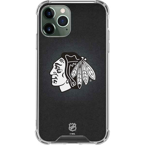 NHL Chicago Blackhawks Black Background iPhone 11 Pro Max Clear Case