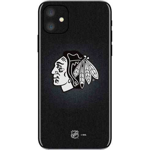NHL Chicago Blackhawks Black Background iPhone 11 Skin