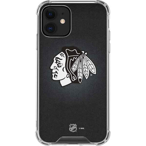 NHL Chicago Blackhawks Black Background iPhone 12 Clear Case