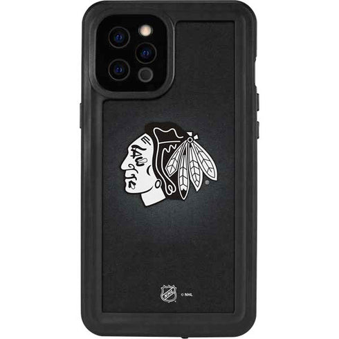 NHL Chicago Blackhawks Black Background iPhone 12 Pro Max Waterproof Case