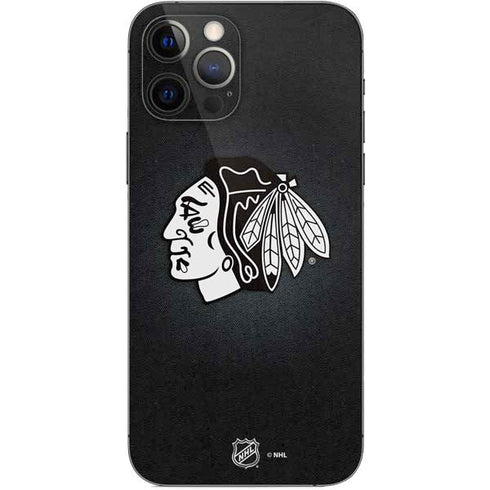 NHL Chicago Blackhawks Black Background iPhone 12 Pro Skin