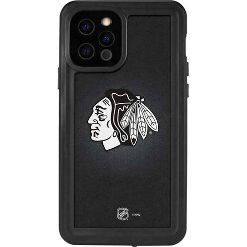 NHL Chicago Blackhawks Black Background iPhone 12 Pro Waterproof Case