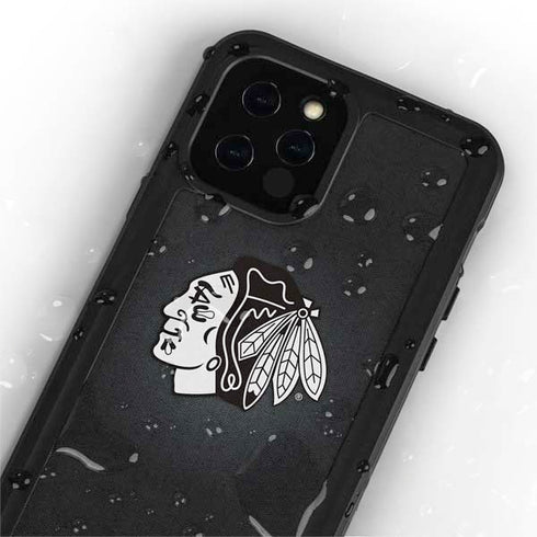 NHL Chicago Blackhawks Black Background iPhone 12 Pro Waterproof Case