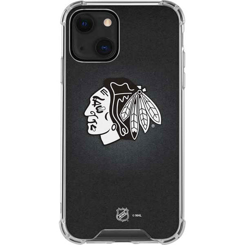 NHL Chicago Blackhawks Black Background iPhone 13 Clear Case
