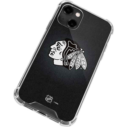 NHL Chicago Blackhawks Black Background iPhone 13 Clear Case