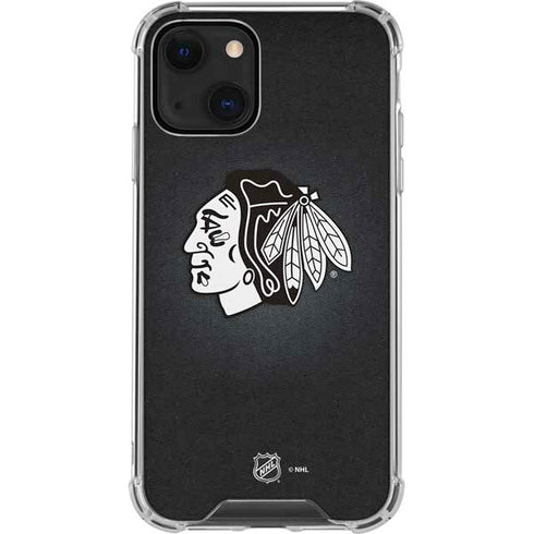NHL Chicago Blackhawks Black Background iPhone 13 Mini Clear Case