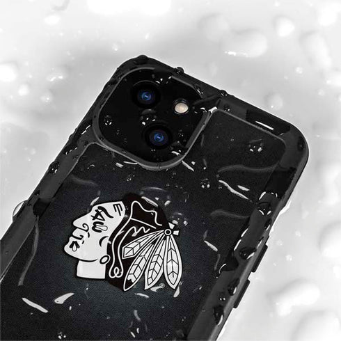 NHL Chicago Blackhawks Black Background iPhone 13 Mini Waterproof Case