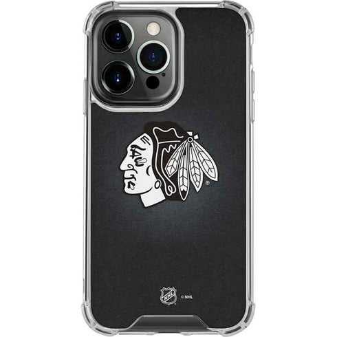 NHL Chicago Blackhawks Black Background iPhone 13 Pro Clear Case
