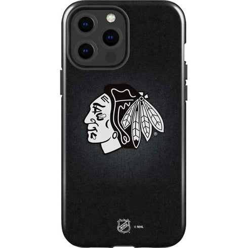 NHL Chicago Blackhawks Black Background iPhone 13 Pro Max Impact Case