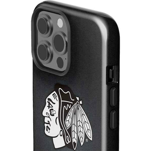 NHL Chicago Blackhawks Black Background iPhone 13 Pro Max Impact Case
