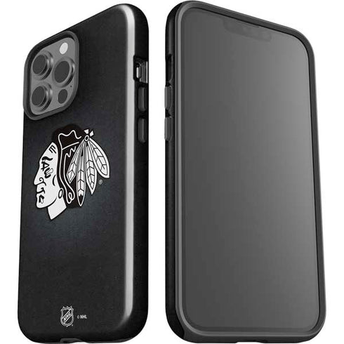 NHL Chicago Blackhawks Black Background iPhone 13 Pro Max Impact Case