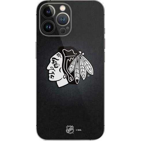 NHL Chicago Blackhawks Black Background iPhone 13 Pro Max Skin
