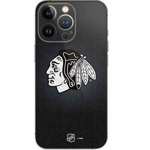 NHL Chicago Blackhawks Black Background iPhone 13 Pro Skin