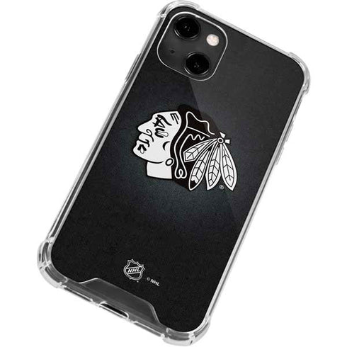 NHL Chicago Blackhawks Black Background iPhone 14 Clear Case