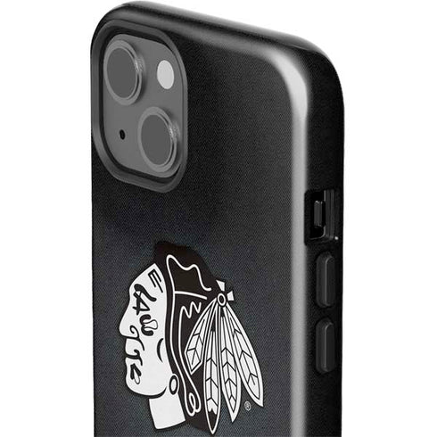 NHL Chicago Blackhawks Black Background iPhone 15 Plus Impact Case