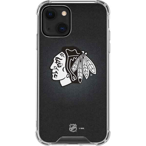 NHL Chicago Blackhawks Black Background iPhone 14 Plus Clear Case