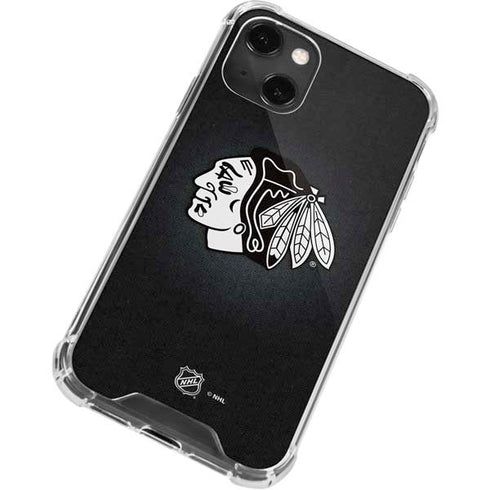 NHL Chicago Blackhawks Black Background iPhone 14 Plus Clear Case