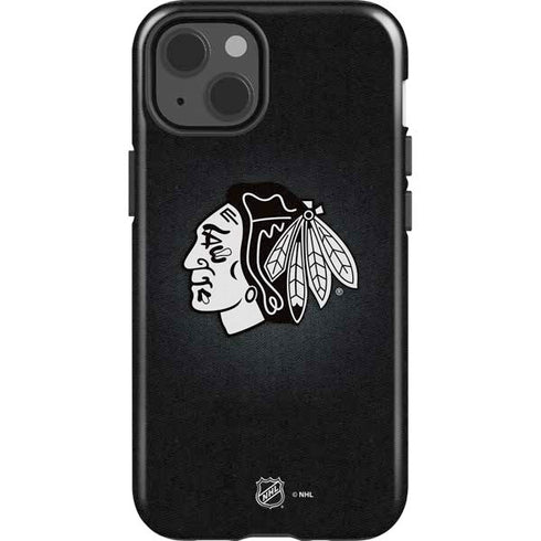 NHL Chicago Blackhawks Black Background iPhone 15 Impact Case