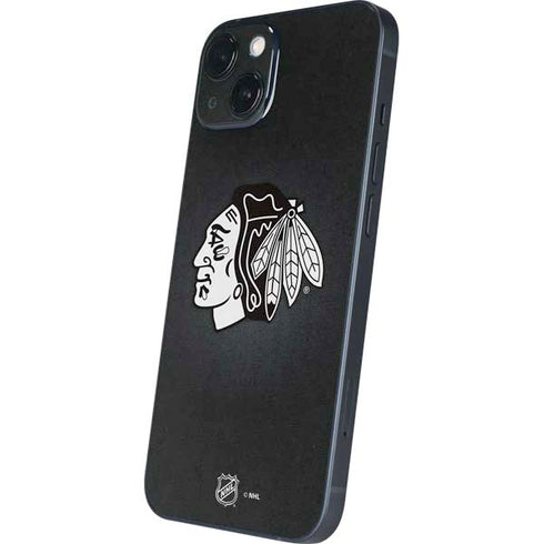NHL Chicago Blackhawks Black Background iPhone 14 Plus Skin