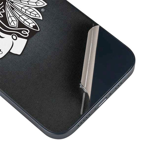 NHL Chicago Blackhawks Black Background iPhone 14 Plus Skin