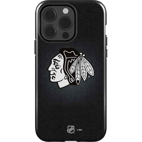 NHL Chicago Blackhawks Black Background iPhone 14 Pro Impact Case