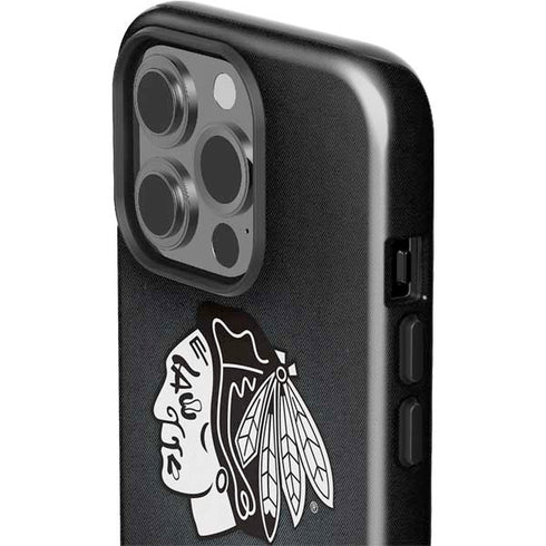 NHL Chicago Blackhawks Black Background iPhone 15 Pro Impact Case