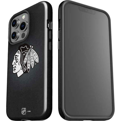NHL Chicago Blackhawks Black Background iPhone 15 Pro Impact Case