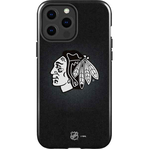 NHL Chicago Blackhawks Black Background iPhone 14 Pro Max Impact Case
