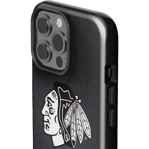 NHL Chicago Blackhawks Black Background iPhone 14 Pro Max Impact Case