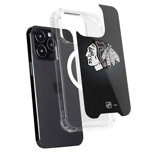 NHL Chicago Blackhawks Black Background iPhone 15 Pro Max MagSafe Case