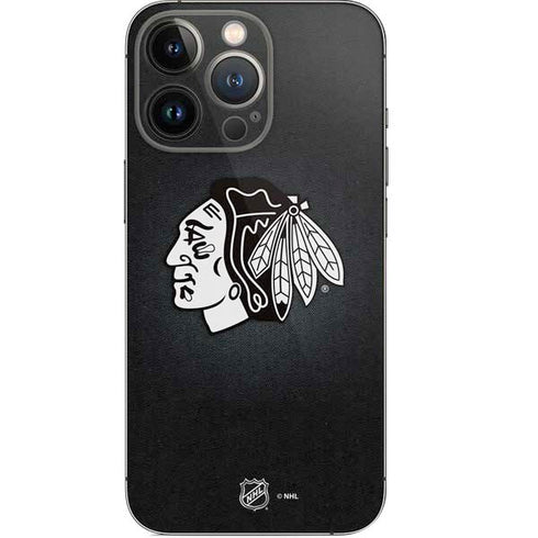 NHL Chicago Blackhawks Black Background iPhone 14 Pro Skin
